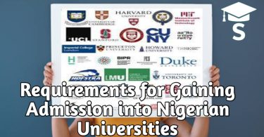 Requirements for Gaining Admission into Nigerian Universities 2025/2026