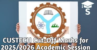 CUSTECH Cut-Off Marks for 2025/2026 Academic Session
