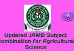 Updated JAMB Subject Combination for Agricultural Science