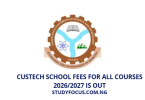 CUSTECH School Fees for All Courses