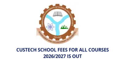 CUSTECH School Fees for All Courses