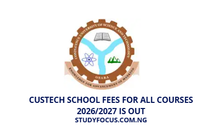 CUSTECH School Fees for All Courses