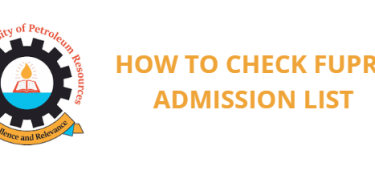 How to Check FUPRE Admission List