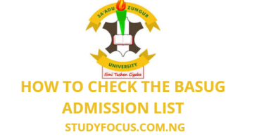 How to Check the BASUG Admission List