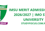 IMSU Merit Admission List