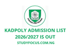 KADPOLY Admission List