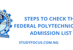 Steps to Check the Federal Polytechnic Bida Admission List