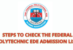 Steps to Check the Federal Polytechnic Ede Admission List