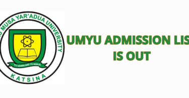 UMYU Admission List Is Out