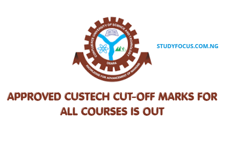 Approved CUSTECH Cut-Off Marks for All Courses