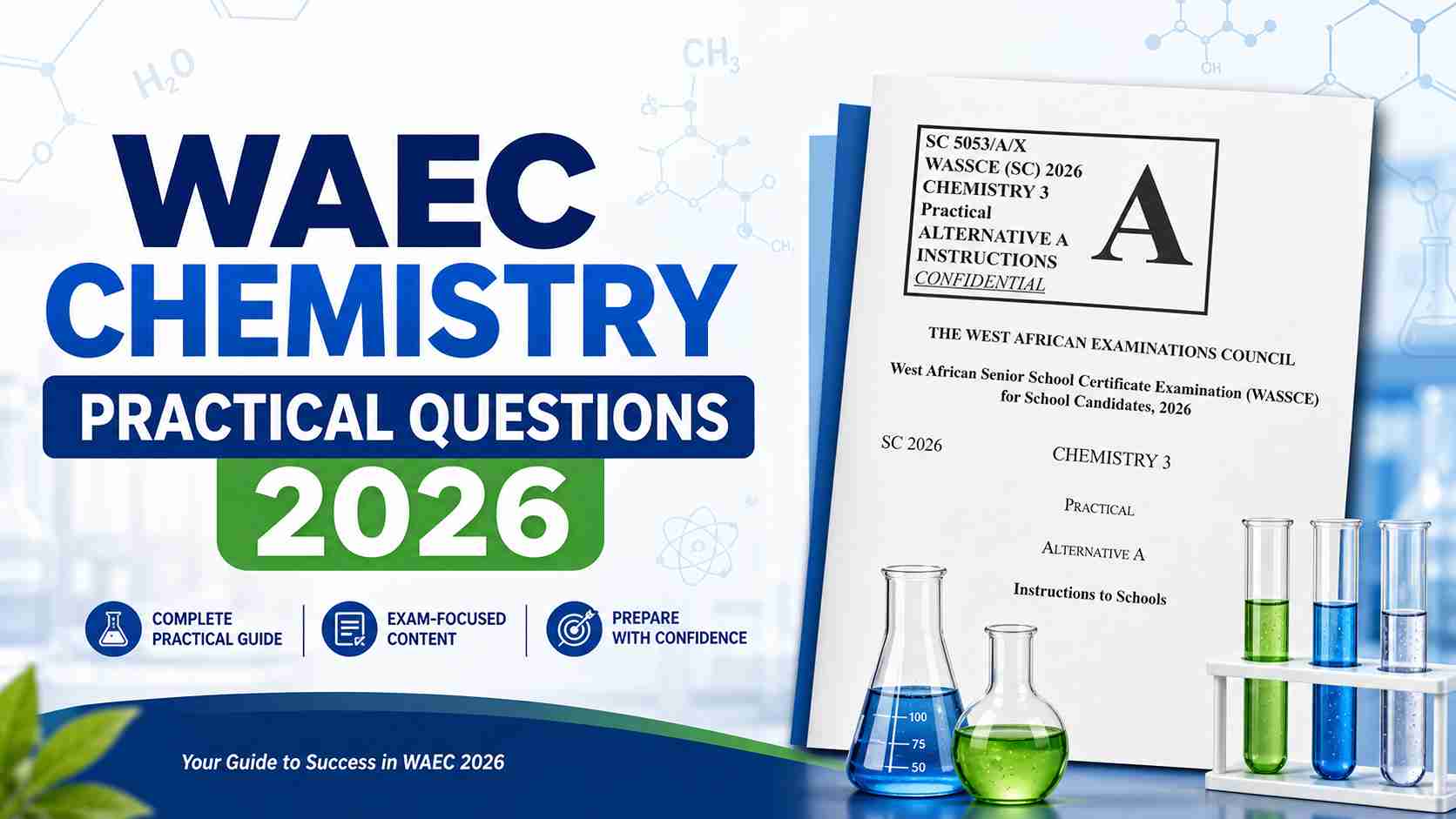 WAEC Chemistry Practical Questions